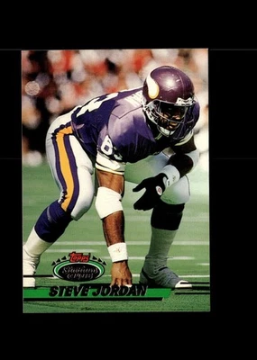 Steve Jordan : 1993 Topps Stadium Club NFL Card #445 : Minnesota Vikings - Image 1 of 2