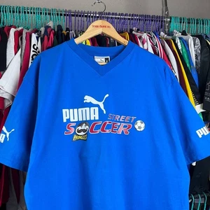 Vintage 90s Puma Street Soccer Cup Tshirt Retro Fußball Größe XL - Bild 1 von 17