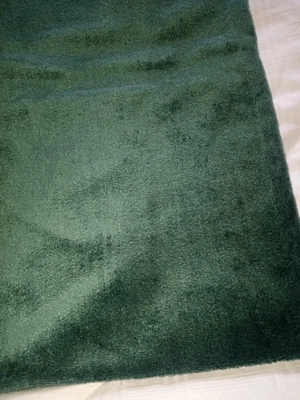 Vintage Teal Green Veleur Upholstery Fabric 38"w X 1.7 Yds - Image 1 of 4