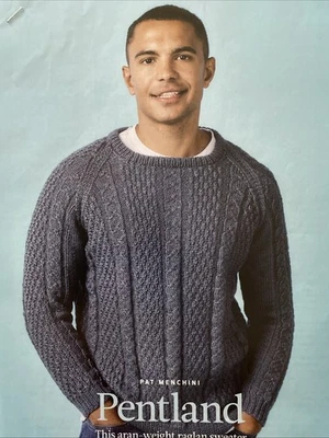 Knitting pattern MEN’S RAGLAN SWEATER(typical handsome timeless design Menchini) - Image 1 of 4