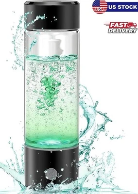 Ionizador de agua alcalina rico en hidrógeno generador botella taza taza portátil 420 ml USB Foto 1 de 4