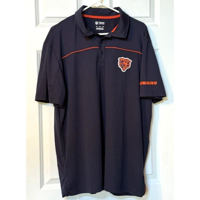 Chicago Bears Polo Shirt Men XL Navy Blue Knit NFL Team Apparel New Without Tag - Image 1 of 4