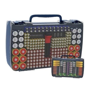 Battery Organizer Storage Holder Box Case with Tester- 269 Batteries Double - Picture 1 of 8
