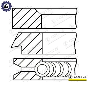 4x PISTON RING KIT 08-302200-00 STD FOR 10N/S 1.0L 4cyl - Picture 1 of 9