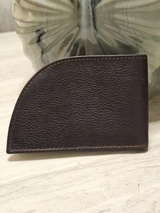 ROGUE WALLET RFID ENABLED BROWN LEATHER FRONT POCKET WALLET MADE IN MAINE USA - Picture 1 of 10