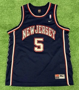 New Jersey Nets NBA Jersey Jason Kidd Nike Size XL Authentic Black Basketball NJ - Picture 1 of 7