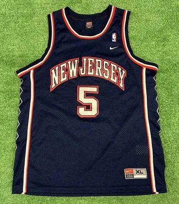Camiseta New Jersey Nets NBA Jason Kidd Nike Talla XL Auténtica Negra Baloncesto NJ Foto 1 de 4