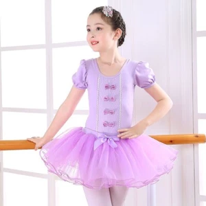 2PCS Girls Ballet Leotard Skirt Tutu Dress Gymnastics Ballerina Dance Costume 5Y - Picture 1 of 12