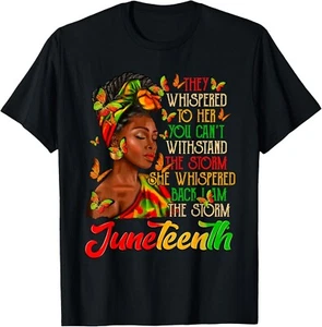 Juneteenth I am The Storm schwarzes schwarzes Damen-T-Shirt History Month - Bild 1 von 2