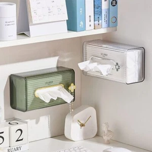Wall Mounted Tissue Box Versatile Light Luxury Paper Boxs Gifts Tissue Rack - Picture 1 of 12