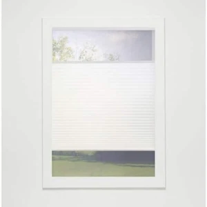 White Cordless Top-Down Bottom-Up Light Filtering Eco Polyester Cellular Shades - Picture 1 of 7