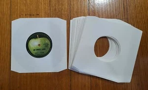 100 x White Paper 7" Inner Vinyl Record Sleeves for singles EP 45's or 7" Vinyl - Picture 1 of 1