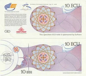 Fantasie Biljet billet - Eufiserv / ecu 10 (A164) - Picture 1 of 1