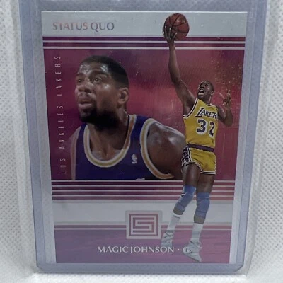 Magic Johnson 2017-18 Panini Status - Status Quo Insert #10 Los Angeles Lakers - Image 1 of 4