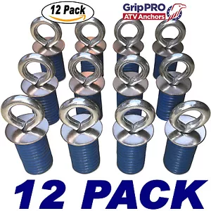 12 PACK Fits POLARIS RZR Lock and Ride ATV Tie Down Anchor Cargo Hook Sportsman - Picture 1 of 8