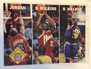 1993-94 NBA Hoops Michael Jordan / Wilkins / Malone League Leaders - Picture 1 of 2