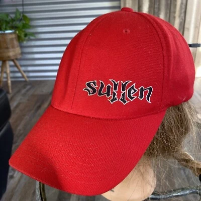 Rare Sullen Baseball Cap Hat Red Logo Stretch Flexfit S / M - Image 1 of 4