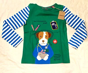 Camisa Mini Boden Veterinario Datos Educativos Apliques Verdes Nueva con Etiquetas Nueva 8-9 - Imagen 1 de 9