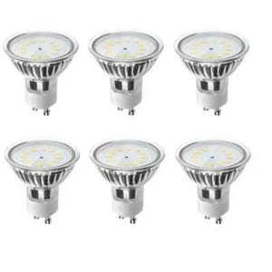 6x 3.5W GU10 LED Light Bulbs Spotlight Lamps Warm White Downlights - Picture 1 of 6