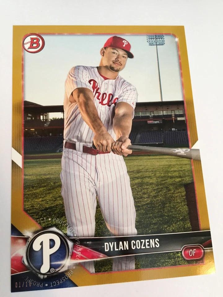 2018 Bowman Paper Prospects Jumbo 5x7 Dylan Cozens Phillies BP63 Gold 03/10 - Image 1 of 1