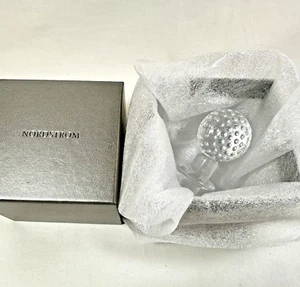 Vintage 3" Wine Bottle Stopper GOLF BALL Clear Glass~ with Nordstrom Gift Box ~ - Bild 1 von 10
