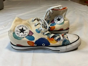 Converse All Stars Women’s 8 Men’s 6 Wild Mango Paint Splatter High Top Sneaker - Picture 1 of 5