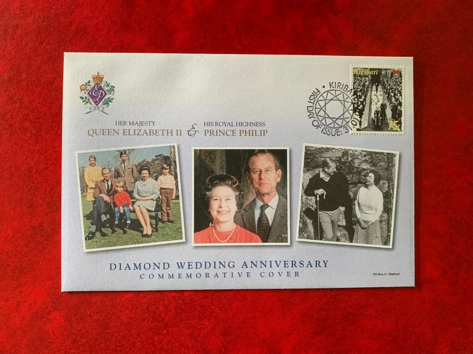KIRIBATI 2007 FDC QUEEN ELIZABETH 2 DIAMOND WEDDING ANNIV PRINCE PHILIP 02 - Image 1 of 1