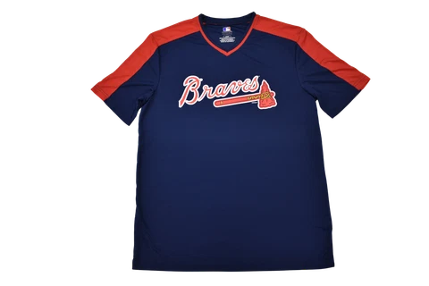 MLB Mens Atlanta Braves Performance Baseball Shirt New L, XL, 2XL, 3XL Cover