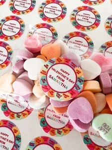 Pegatina de San Valentín Conversation Hearts - Etiquetas de pegatinas personalizadas de San Valentín - Imagen 1 de 2