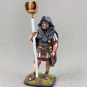 Jouet de collection soldat 54 mm, ancienne statue romaine Signifer, figurine peinte - Photo 1/13