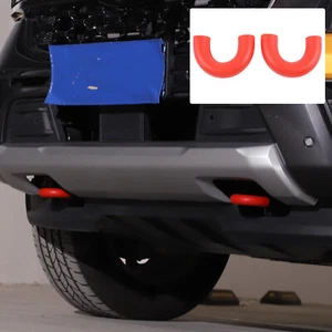 Red Tow Hook Cover TPE Front Bumper Protector Set For Ford Ranger 2023-2024 2PCS - Picture 1 of 19