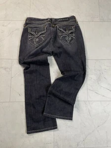 Pantalones de mezclilla con hebilla de goteo Rock Revival vintage raros EE. UU. 32 USADOS EN EXCELENTE ESTADO - Imagen 1 de 7