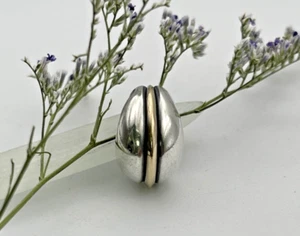 Single James Avery Trio Beveled Huggie Hoops Post Earrings SS/14kt Gold Retired - Picture 1 of 8