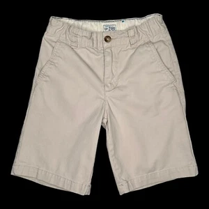 Childrens Place Boys Khaki Chino Shorts 7 inch Inseam Size 8 Flat Front Uniform - Picture 1 of 8