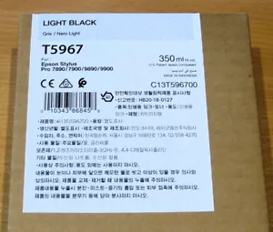 Original Epson T5967 Light Black Patrone ORIGINAL 350ml Tinte ungeöffnet datiert 2022 - Bild 1 von 4