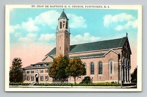 St. Jean De Baptiste R C Iglesia Pawtucket Rhode Island RI postal sin publicar - Imagen 1 de 2