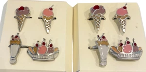 Juego de 8 anillos de servilleta Pottery Barn colorido tono plata nuevos con etiquetas - Imagen 1 de 5