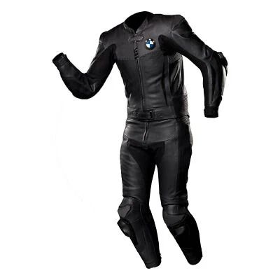 Neuf 2023 BMW Hommes Moto Combinaison Cuir Moto Veste Pantalon Courses Armour CE - Photo 1/4