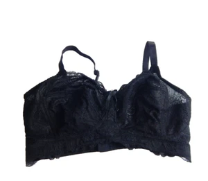 Panache Women's 30F Bra Andorra Non Wire Unlined Black Lace Full Cup EUC - Picture 1 of 4