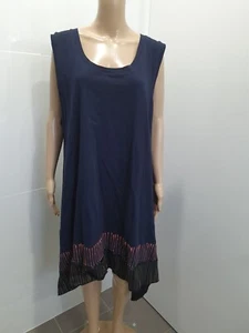 ME TAG 5(24/26) NAVY BLUE ASSYMETRICAL MID LENGTH DRESS - Picture 1 of 5
