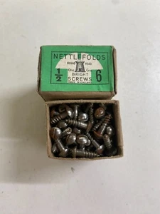 Box Steel Round Screws 1/2" x 6 Nettlefolds GKN Slotted Head Full Box of 144 - Picture 1 of 24