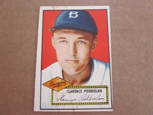 1952 Topps Clarence Podbielan Brooklyn Dodgers Red Back Baseball Card - Picture 1 of 2