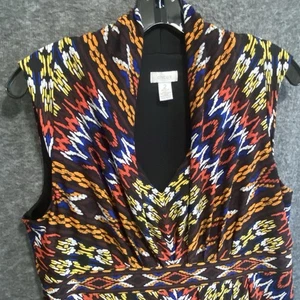 Maxi Vestido Chicos 2 Grandes Multicolor Babydoll Slinky Tejido Forrado Elástico Informal - Imagen 1 de 7