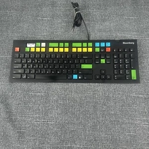Bloomberg Wired USB Keyboard Trading Black Missing One Key Tested SBT100 - Picture 1 of 10
