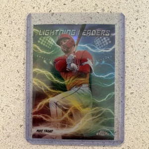 2025 Topps Chrome Baseball Lightning Leaders Mike Trout - Picture 1 of 2