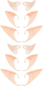 6 Paar weiche spitze Elfenohren Kostüm Zubehör für Cosplay und Verkleiden - Bild 1 von 12