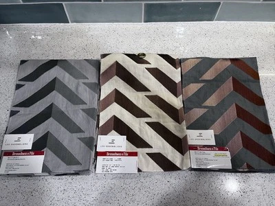 3 BRUNSCHWIG & FILS Linen Blend Les Ensembliers Embroidered Fabric Samples 25x17 - Image 1 of 4