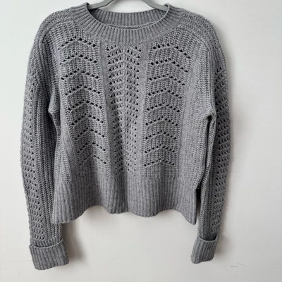 Suéter Aqua Cashmere lavanda/gris talla mediana nuevo sin etiquetas Foto 1 de 4