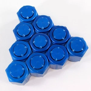 LOT of 10 Flare Cap AN3 JIC 37° 3/8-24 Blue Anodized Aluminum Aerospace Fluid - Picture 1 of 2