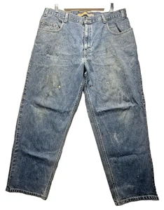 Vintage Levis Silver Tab Jeans Herren 36x30 blau Baggy Fit Y2K Skate Distressed Grunge - Bild 1 von 8